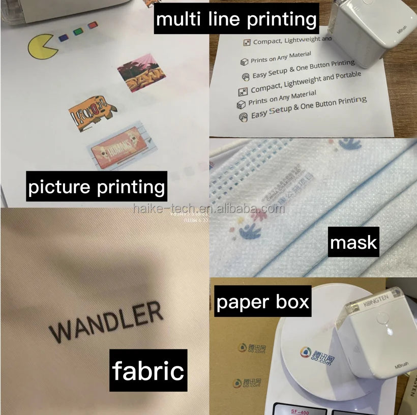 The MBrush Handheld Mini Printer for Inkjet Portable Mobile Wireless Flower Shop Card Mini Color logo