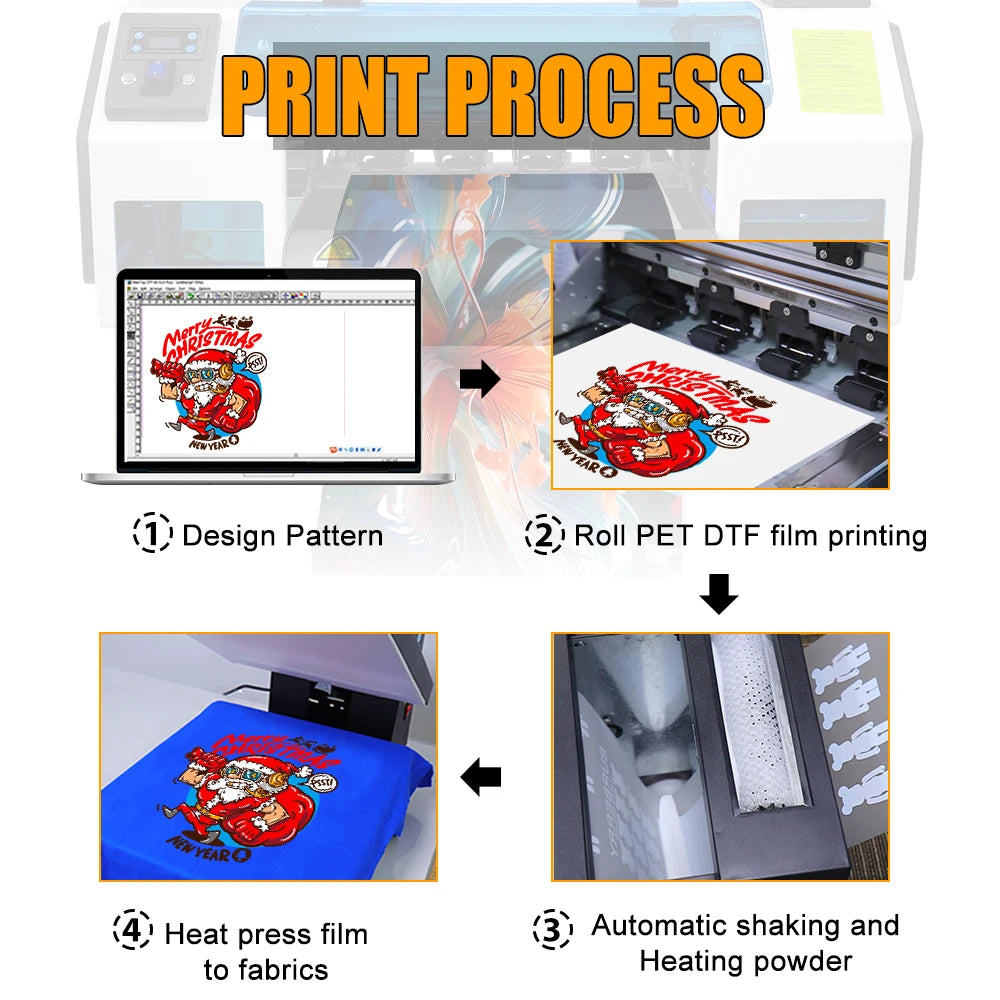 30cm A3 Size Impresora Direct to Pet Film Dtf Printers Printing Machine XP600 Heads Dtf Printer