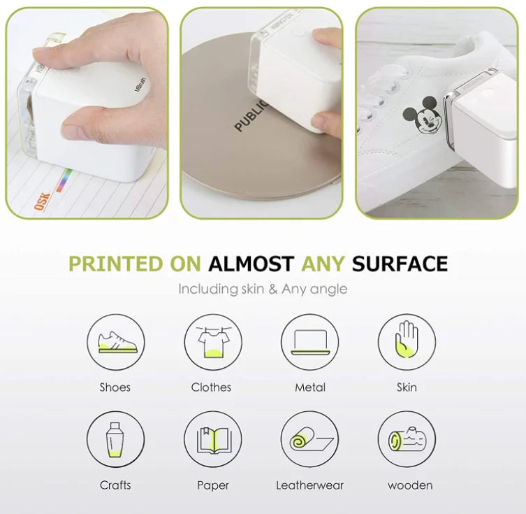 The MBrush Handheld Mini Printer for Inkjet Portable Mobile Wireless Flower Shop Card Mini Color logo